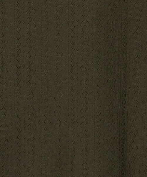 6（ロク）の「＜6(ROKU)＞パターンメッシュ  ロングスリーブ  プルオーバー（Tシャツ/カットソー・レディース・イエロー/オリーブ・FREE）」の7枚目の写真