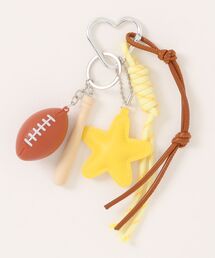 Revo.（レボ）の「スターモチーフ 野球 ラグビー ハートカラビナ マルチチャーム パラコード付き キーホルダー バッグチャーム（チャーム）」