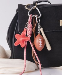 Revo.（レボ）の「スターモチーフ 野球 ラグビー ハートカラビナ マルチチャーム パラコード付き キーホルダー バッグチャーム（チャーム）」