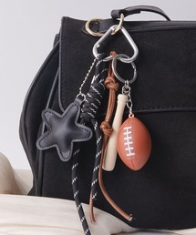 Revo.（レボ）の「スターモチーフ 野球 ラグビー ハートカラビナ マルチチャーム パラコード付き キーホルダー バッグチャーム（チャーム）」