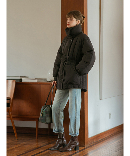 JADE stand collar down padding_BLACK（ダウンジャケット/コート