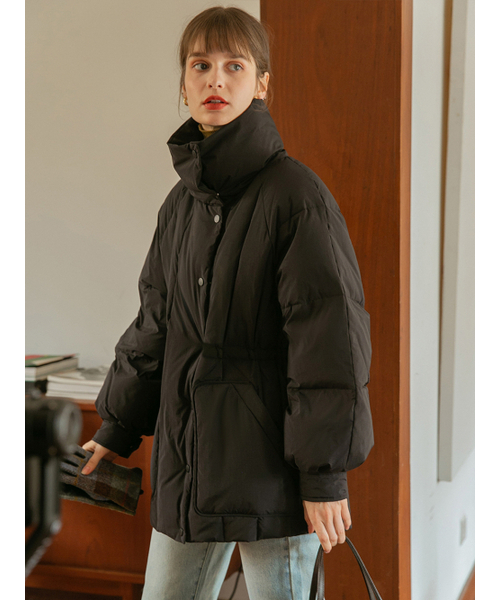 JADE stand collar down padding_BLACK（ダウンジャケット/コート