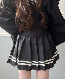 ラインプリーツミニスカート