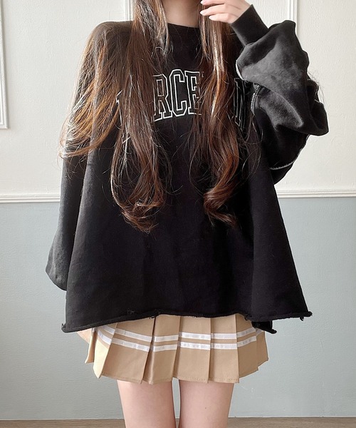 Nana(ナナ)の「ラインプリーツミニスカート(スカート・レディース・ベージュ/ブラック・FREE)」の3枚目の写真