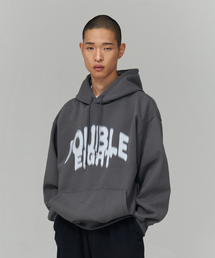 DOUBLE EIGHT（ダブルエイト）の「スプレーロゴフードパーカー（チャコール）（パーカー）」