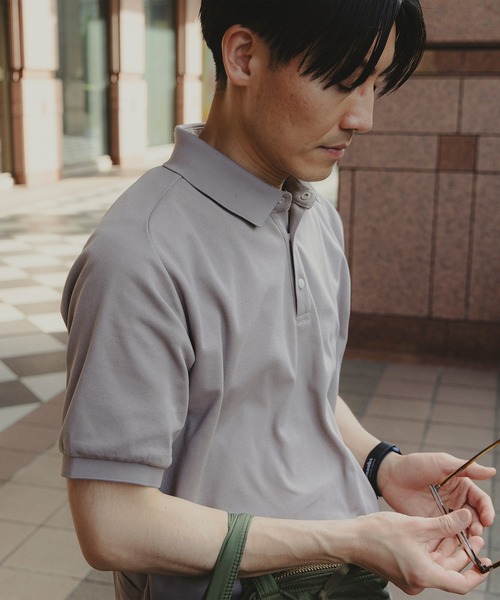 narifuri(ナリフリ)の「ドライポロシャツ(ポロシャツ・メンズ・グレー系/サックスブルー・SMALL/MEDIUM/LARGE/X-LARGE)」の15枚目の写真