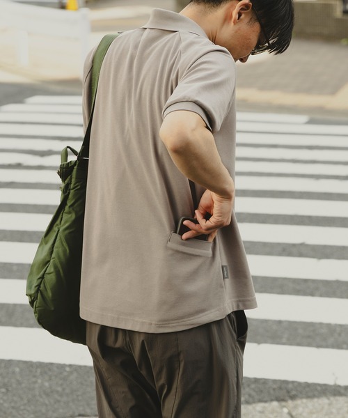 narifuri(ナリフリ)の「ドライポロシャツ(ポロシャツ・メンズ・グレー系/サックスブルー・SMALL/MEDIUM/LARGE/X-LARGE)」の14枚目の写真