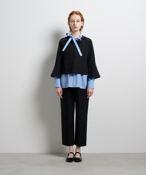LANVIN en Bleu(ランバンオンブルー)の「グログランノーカラージャケット(テーラードジャケット・レディース・ブラック/ベージュ・38/36)」の11枚目の写真
