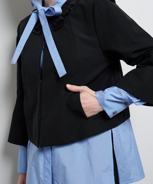 LANVIN en Bleu(ランバンオンブルー)の「グログランノーカラージャケット(テーラードジャケット・レディース・ブラック/ベージュ・38/36)」の16枚目の写真