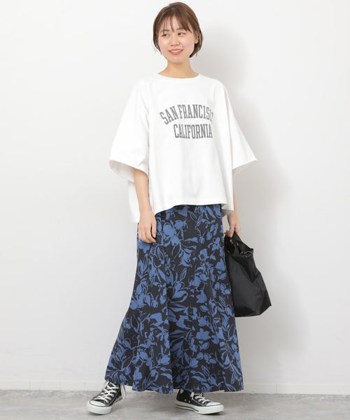 JOURNAL STANDARD relume（ジャーナルスタンダード　レリューム）の「［26SS新作］バイカラーリーフプリントスカート（スカート・レディース・アイボリー/ブラウン系その他/ブルー・FREE）」の20枚目の写真