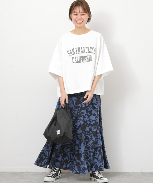 JOURNAL STANDARD relume（ジャーナルスタンダード　レリューム）の「［26SS新作］バイカラーリーフプリントスカート（スカート・レディース・アイボリー/ブラウン系その他/ブルー・FREE）」の21枚目の写真