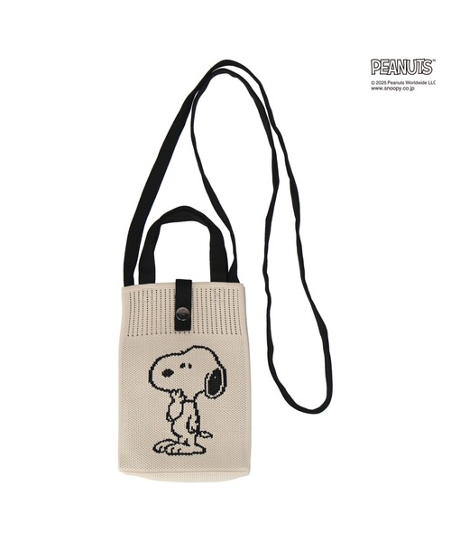 PEANUTS（ピーナッツ）の「PEANUTS  ニットショルダーバッグ（ショルダーバッグ・レディース・ブラック/アイボリー/カーキ・FREE）」の2枚目の写真