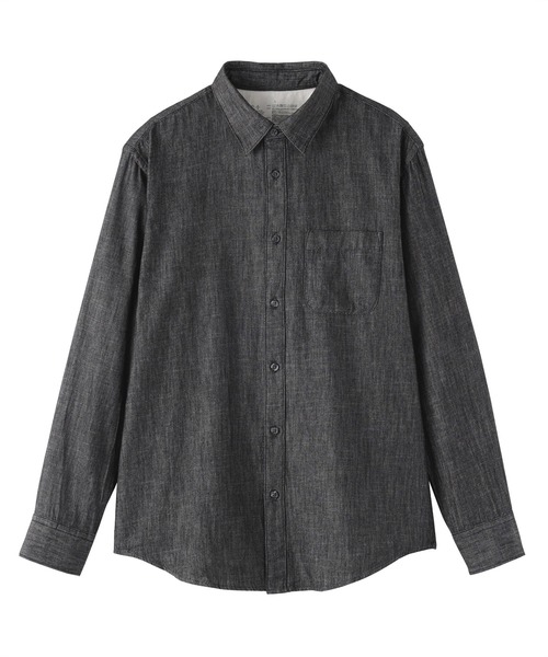 無印良品（ムジルシリョウヒン）の「紳士　デニムシャツ　黒（シャツ/ブラウス・メンズ・ブラック・S/M/L/XL）」の3枚目の写真