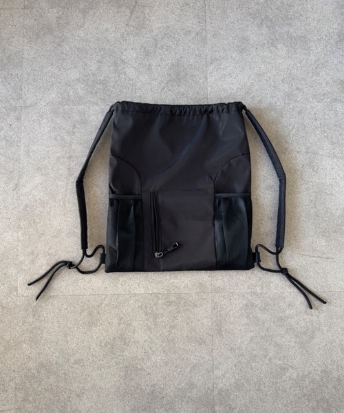 SHEPP(シープ)の「バンジーコード ゴープコア ナイロンバッグ ナップサック(バックパック/リュック・メンズ・レッド/グリーン/ネイビー/ブラック/グレー・F)」の22枚目の写真