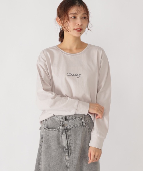 studio CLIP(スタディオクリップ)の「ロゴプリントアソートロンT(Tシャツ/カットソー・レディース・ライトグレー/ホワイト/アイボリー・FREE)」の1枚目の写真