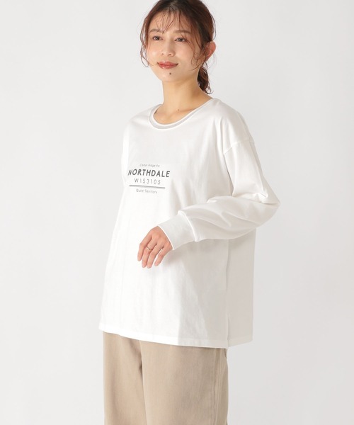 studio CLIP(スタディオクリップ)の「ロゴプリントアソートロンT(Tシャツ/カットソー・レディース・ライトグレー/ホワイト/アイボリー・FREE)」の5枚目の写真