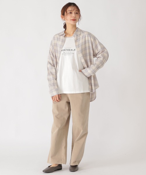 studio CLIP(スタディオクリップ)の「ロゴプリントアソートロンT(Tシャツ/カットソー・レディース・ライトグレー/ホワイト/アイボリー・FREE)」の6枚目の写真