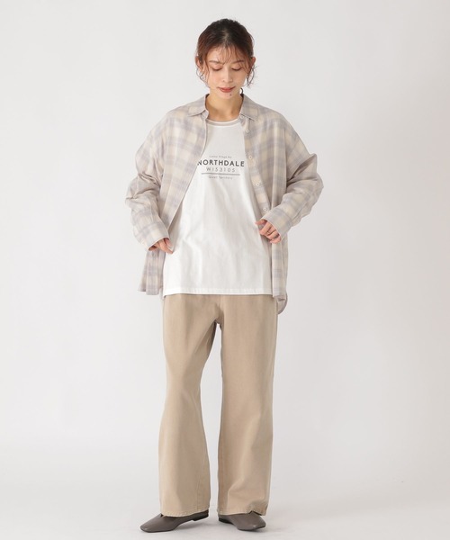 studio CLIP(スタディオクリップ)の「ロゴプリントアソートロンT(Tシャツ/カットソー・レディース・ライトグレー/ホワイト/アイボリー・FREE)」の7枚目の写真