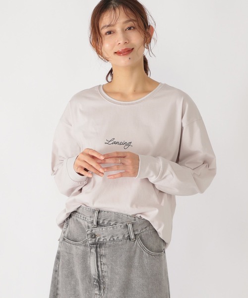 studio CLIP(スタディオクリップ)の「ロゴプリントアソートロンT(Tシャツ/カットソー・レディース・ライトグレー/ホワイト/アイボリー・FREE)」の8枚目の写真