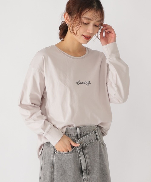 studio CLIP(スタディオクリップ)の「ロゴプリントアソートロンT(Tシャツ/カットソー・レディース・ライトグレー/ホワイト/アイボリー・FREE)」の9枚目の写真