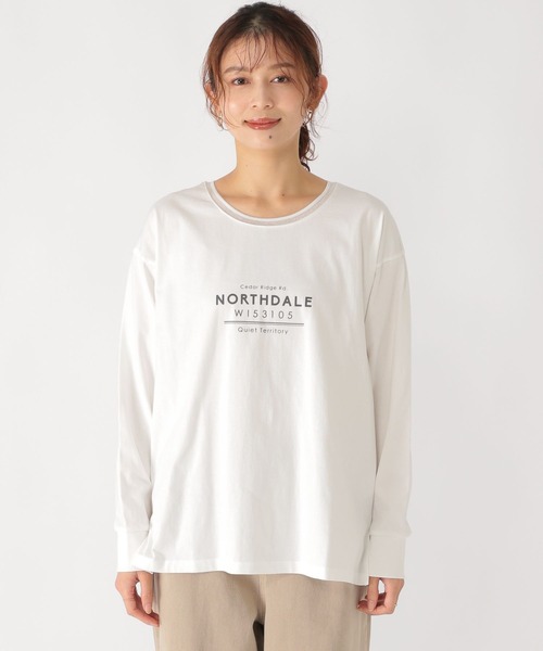 studio CLIP(スタディオクリップ)の「ロゴプリントアソートロンT(Tシャツ/カットソー・レディース・ライトグレー/ホワイト/アイボリー・FREE)」の16枚目の写真