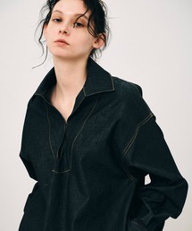 NOISE MAKER | スキッパーオーバーサイズデニムプルオーバー【MADE IN JAPAN】(シャツ/ブラウス)