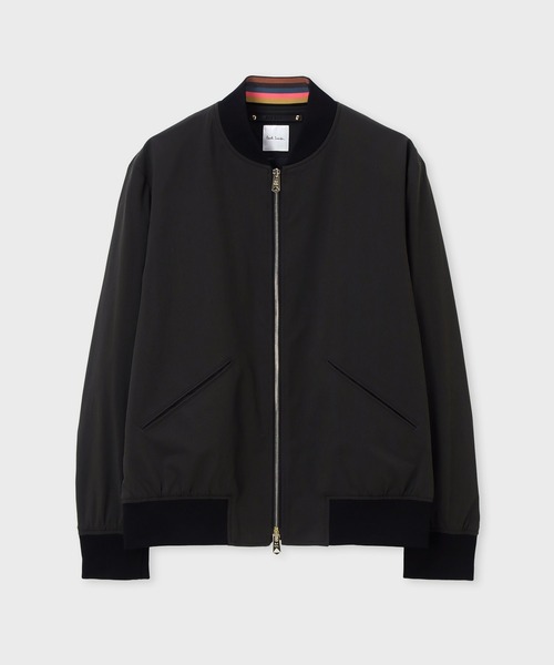 Paul Smith(ポールスミス)の「パフォーマンスストレッチ MA-1ブルゾン / 163108 275U(ブルゾン・メンズ・ブラック/ダークグレー・SMALL/MEDIUM/LARGE/X-LARGE)」の2枚目の写真