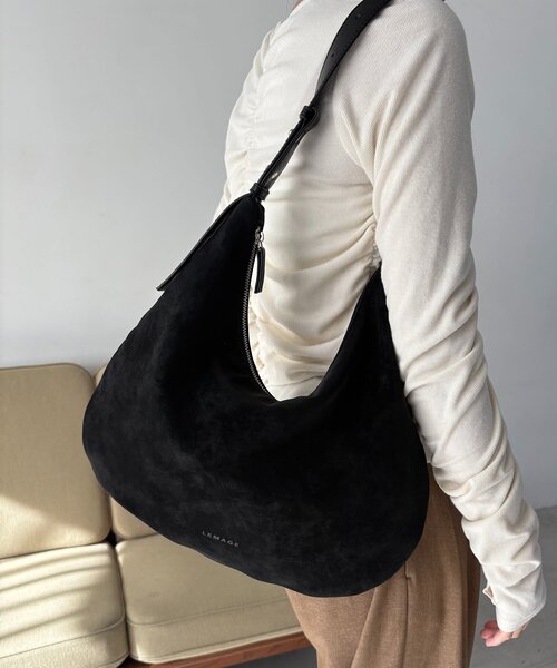 CAPRICIEUX LE'MAGE（カプリシューレマージュ）の「ハーフラウンドヌバックショルダー（ショルダーバッグ・レディース・ブラウン/キャメル/ブラック・FREE）」の6枚目の写真