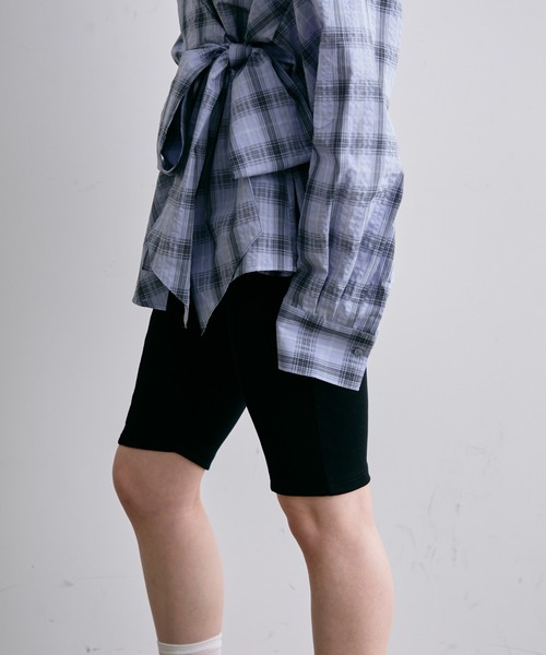 Trish（トリッシュ）の「リブサイクルパンツ(バイカーパンツ)(テレコカプリパンツ)（その他パンツ・レディース・ブラック/ブラック系2・FREE）」の5枚目の写真