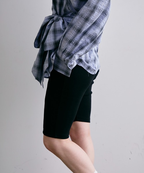 Trish（トリッシュ）の「リブサイクルパンツ(バイカーパンツ)(テレコカプリパンツ)（その他パンツ・レディース・ブラック/ブラック系2・FREE）」の6枚目の写真