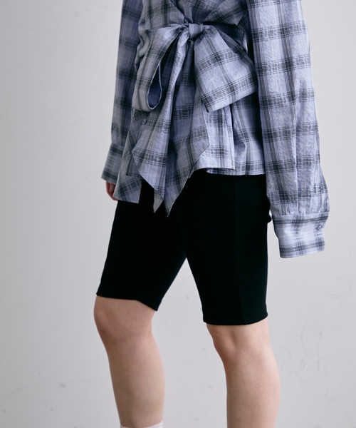 Trish（トリッシュ）の「リブサイクルパンツ(バイカーパンツ)(テレコカプリパンツ)（その他パンツ・レディース・ブラック/ブラック系2・FREE）」の7枚目の写真