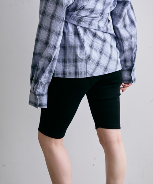 Trish（トリッシュ）の「リブサイクルパンツ(バイカーパンツ)(テレコカプリパンツ)（その他パンツ・レディース・ブラック/ブラック系2・FREE）」の8枚目の写真