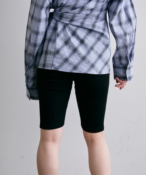 Trish（トリッシュ）の「リブサイクルパンツ(バイカーパンツ)(テレコカプリパンツ)（その他パンツ・レディース・ブラック/ブラック系2・FREE）」の9枚目の写真