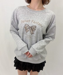 【ZOZOTOWN限定】ヒョウ柄リボンプリントトレーナー