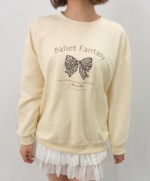 【ZOZOTOWN限定】ヒョウ柄リボンプリントトレーナー