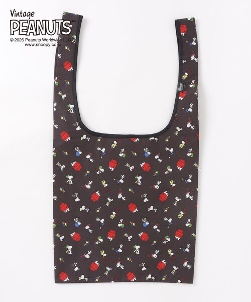 FRUIT OF THE LOOM(フルーツオブザルーム)の「【FRUIT OF THE LOOM/フルーツオブザルーム】FRUIT OF THE LOOM x PEANUTS エコバッグS1(エコバッグ/サブバッグ・メンズ・チャコールグレー/アイボリー・FREE)」の1枚目の写真
