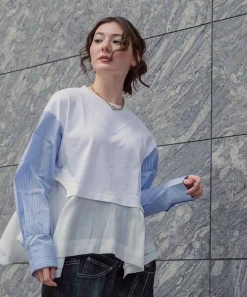 AULA AILA(アウラアイラ)の「AULA AILA/アウラアイラ/別注ストライプスリーブプルオーバー(Tシャツ/カットソー・レディース・ホワイト/その他18・0)」の13枚目の写真