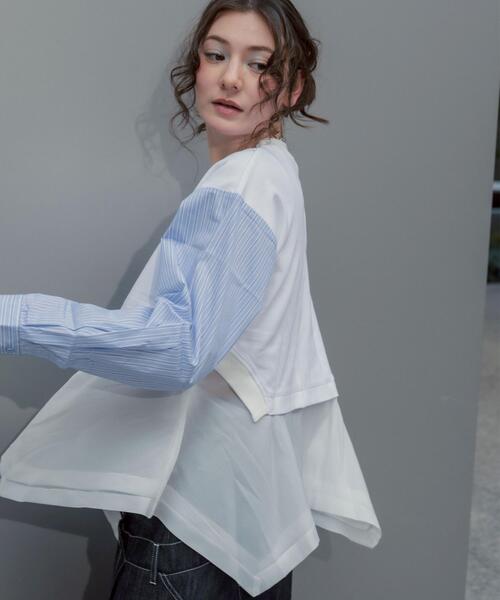 AULA AILA(アウラアイラ)の「AULA AILA/アウラアイラ/別注ストライプスリーブプルオーバー(Tシャツ/カットソー・レディース・ホワイト/その他18・0)」の15枚目の写真