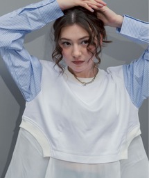 AULA AILA | AULA AILA/アウラアイラ/別注ストライプスリーブプルオーバー(Tシャツ/カットソー)