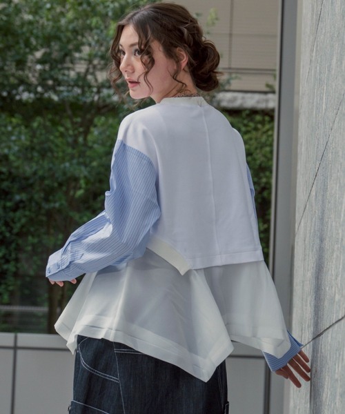 AULA AILA(アウラアイラ)の「AULA AILA/アウラアイラ/別注ストライプスリーブプルオーバー(Tシャツ/カットソー・レディース・ホワイト/その他18・0)」の12枚目の写真