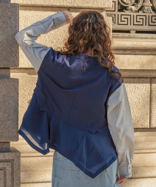 AULA AILA(アウラアイラ)の「AULA AILA/アウラアイラ/別注ストライプスリーブプルオーバー(Tシャツ/カットソー・レディース・ホワイト/その他18・0)」の4枚目の写真