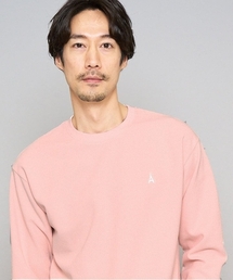 a.v.v | 【イージーケア/洗濯機で洗える/毛玉になりにくい】アゼダブルフェイス1ポイント刺繍プルオーバー(Tシャツ/カットソー)