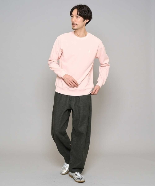 a.v.v(アーヴェヴェ)の「【イージーケア/洗濯機で洗える/毛玉になりにくい】アゼダブルフェイス1ポイント刺繍プルオーバー(Tシャツ/カットソー・メンズ・ピンク/グリーン/ホワイト/ライトグレー/ダークインディゴブルー・46/48/50)」の10枚目の写真