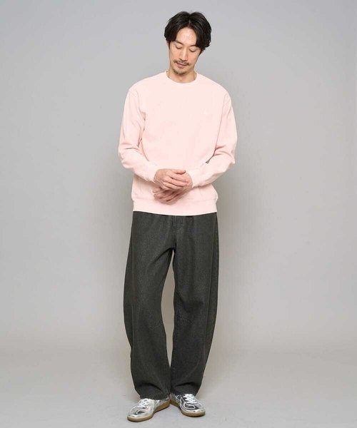 a.v.v(アーヴェヴェ)の「【イージーケア/洗濯機で洗える/毛玉になりにくい】アゼダブルフェイス1ポイント刺繍プルオーバー(Tシャツ/カットソー・メンズ・ピンク/グリーン/ホワイト/ライトグレー/ダークインディゴブルー・46/48/50)」の11枚目の写真