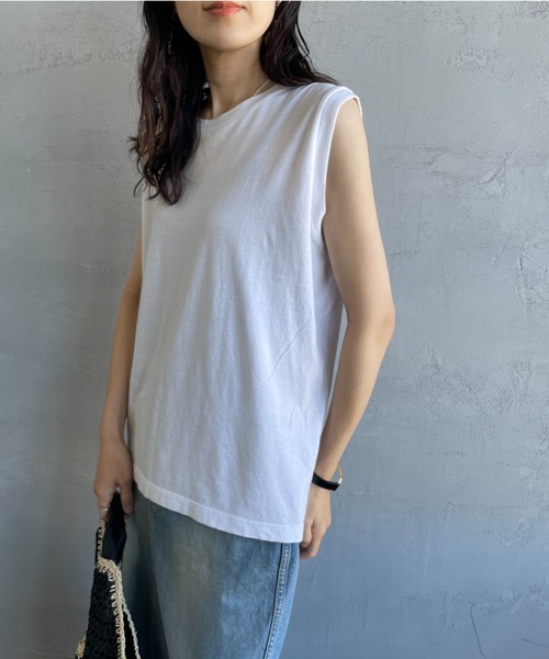 HANES（ヘインズ）の「【WEB先行予約】[HANES/ヘインズ] 2P FOR HER ジャパンフィット ノースリーブパックTシャツ(アソート)（タンクトップ・レディース・ホワイト×ブラック・L/M）」の16枚目の写真