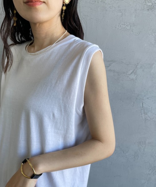 HANES（ヘインズ）の「【WEB先行予約】[HANES/ヘインズ] 2P FOR HER ジャパンフィット ノースリーブパックTシャツ(アソート)（タンクトップ・レディース・ホワイト×ブラック・L/M）」の20枚目の写真