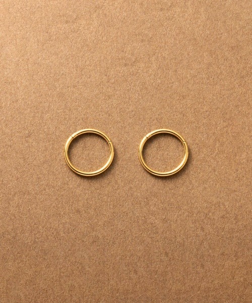Cream dot.（クリームドット）の「【サージカルステンレス】つけっぱなしOK♪両耳セットの1mm幅ステンレスフープピアス（ピアス（両耳用）・レディース・ゴールド/シルバー・#11/#8/#9/#7/#6/#12/#10）」の8枚目の写真