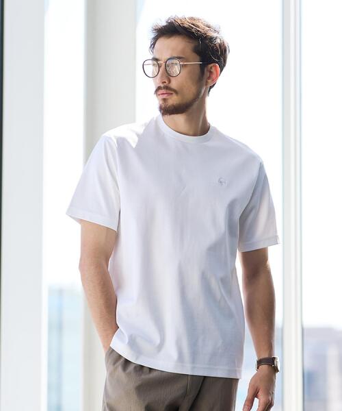 TAKEO KIKUCHI(タケオキクチ)の「ワンストローク刺繍 半袖 Tシャツ(Tシャツ/カットソー・メンズ・ライトグレー/ブラウン系その他/ホワイト/オレンジ/ネイビー系6/グリーン系・02/04/03)」の12枚目の写真