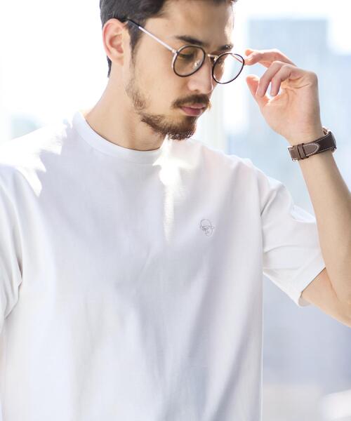 TAKEO KIKUCHI(タケオキクチ)の「ワンストローク刺繍 半袖 Tシャツ(Tシャツ/カットソー・メンズ・ライトグレー/ブラウン系その他/ホワイト/オレンジ/ネイビー系6/グリーン系・02/04/03)」の13枚目の写真