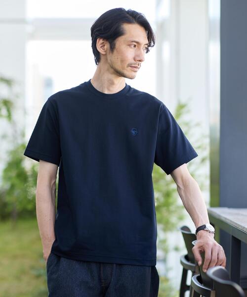 TAKEO KIKUCHI(タケオキクチ)の「ワンストローク刺繍 半袖 Tシャツ(Tシャツ/カットソー・メンズ・ライトグレー/ブラウン系その他/ホワイト/オレンジ/ネイビー系6/グリーン系・02/04/03)」の15枚目の写真